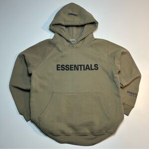 Fear of God Essentials SS22 Pullover Hoodie Olive Taupe Grey